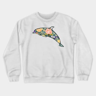 Floral Embellished Dolphin Crewneck Sweatshirt